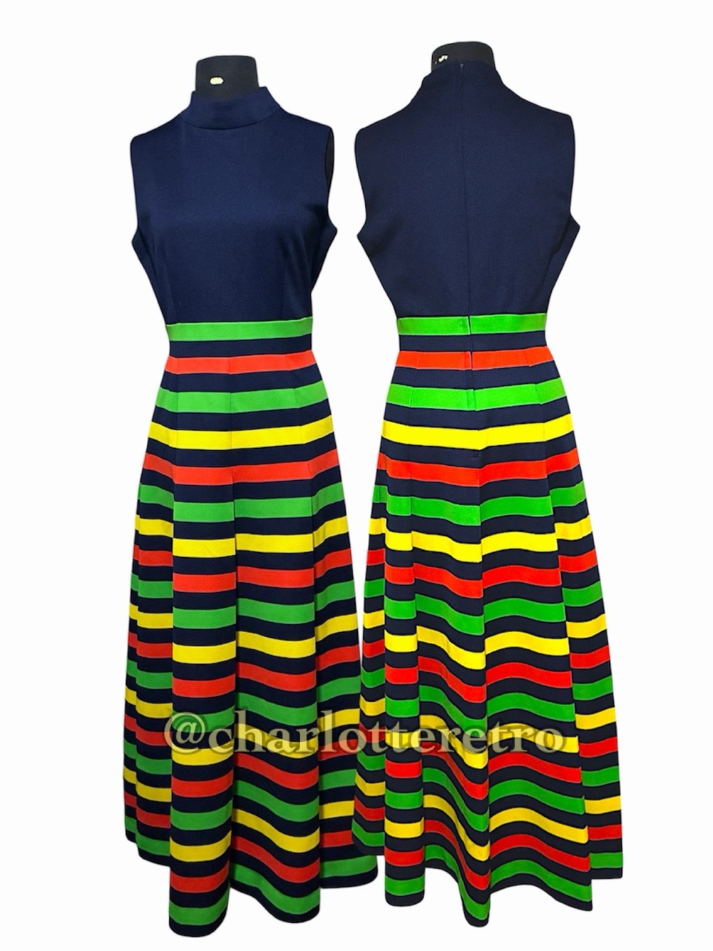 60s 70s vtg Butte Knit Maxi Dress